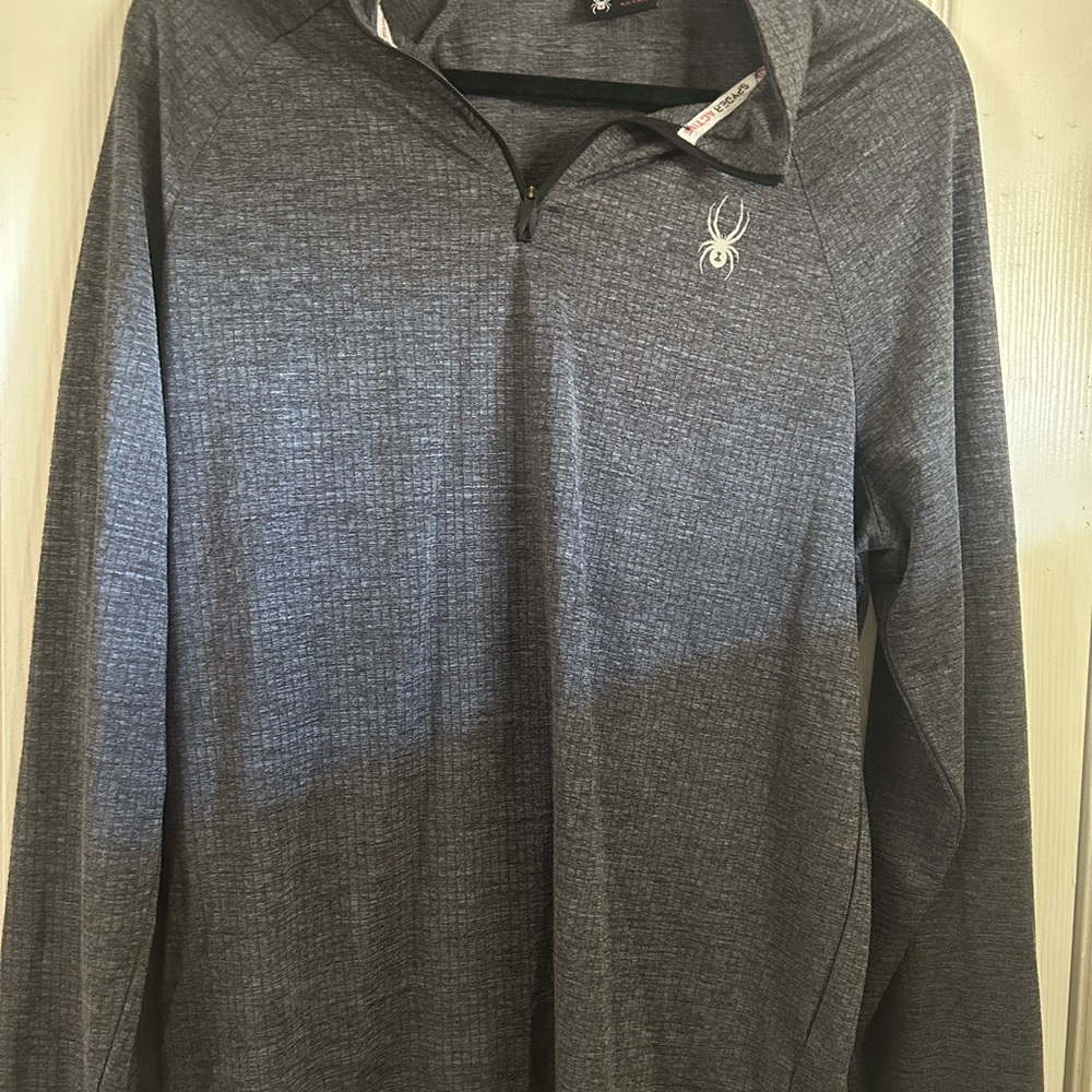 Spyder Men's Charcoal Zip-Up Sweater